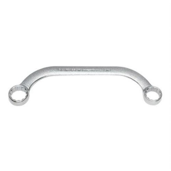 Box End Wrench, Obstruction, Measurement System: Imperial, Double End/Spline Wrench, 7/16 x 1/2 in Wrench Opening, 12 Points, 5-3/4 in Overall Length, 15˚ Offset, 5/8 in Box End Width, Half Moon Handle Bend, Flat Handle, Specifications Met: ASME B107