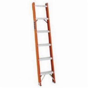 Extension Ladder, 1-Stage Heavy Duty Single, Series: FH1000, 6 ft Overall Length, ANSI Code: Type IA, 300 lb, Fiberglass, 3 ft 10 in Maximum Working Length, 6 ft Section Length, 15-1/8 in Outside Shoe Base Width, Non-Conductive Rail, Rubber Bumper Shoe