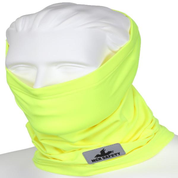 Neck Gaiter, Insulated, Universal Size, Hi-Viz Lime, Polyester, Fleece Lined Pattern