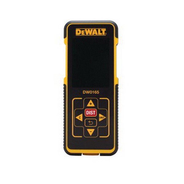 Laser Distance Measurer, 165 ft Measuring, 1/16 in at 30 ft Accuracy, LCD Display, AAA Battery Power Source, Plastic