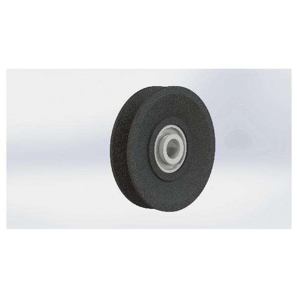 Idler Pulley, 1 Grooves, 5/8 Inch Bore, 3 Inch Outside Diameter, 3/4 Inch Face Width, 0.72 Inch Overall Length, For Use With: Model IS166 Machined Shoulder Steel Stud and A Cross Section V-Belts, Cast Iron