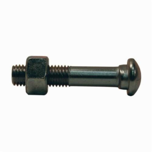 Oval Neck Track Bolt, Bolted Fitting/Connector, 3/8 Inch Nominal, NPT End Style, 2 Inch Length, Carbon Steel, Electro-Plated