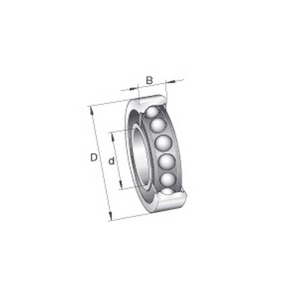 Spindle Bearing, Light Duty, Series: HCS70..-E, 80 mm Bore, 125 mm OD, 2 Rows, 22 mm Width, 25 °Contact Angle, Double Seal Closure, 28500 N Dynamic/19700 N Static/1480 N Fatigue Load, Steel Bearing, Rubber Seal, Phenolic Resin Cage, 18000 rpm Maximum