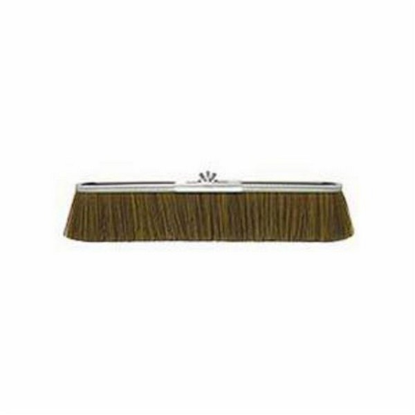 Strip Broom, Coarse Economy, 3 in Trim Length, Polypropylene Bristle, Brown Bristle, 18 in Block, Metal Handle