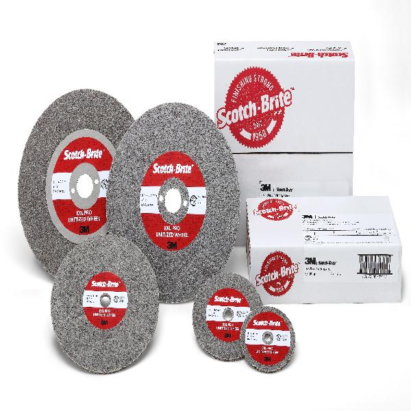 PRO Unitized Wheel, Aluminum Oxide Abrasive, 4 in Wheel Diameter, 0.375 in Center Hole, 0.118 in Face Width, Coarse Grade