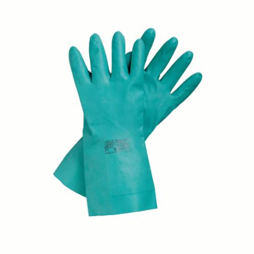 Chemical Resistant Gloves, Large/9 Size, 13 Inch Length, Nitrile, Green