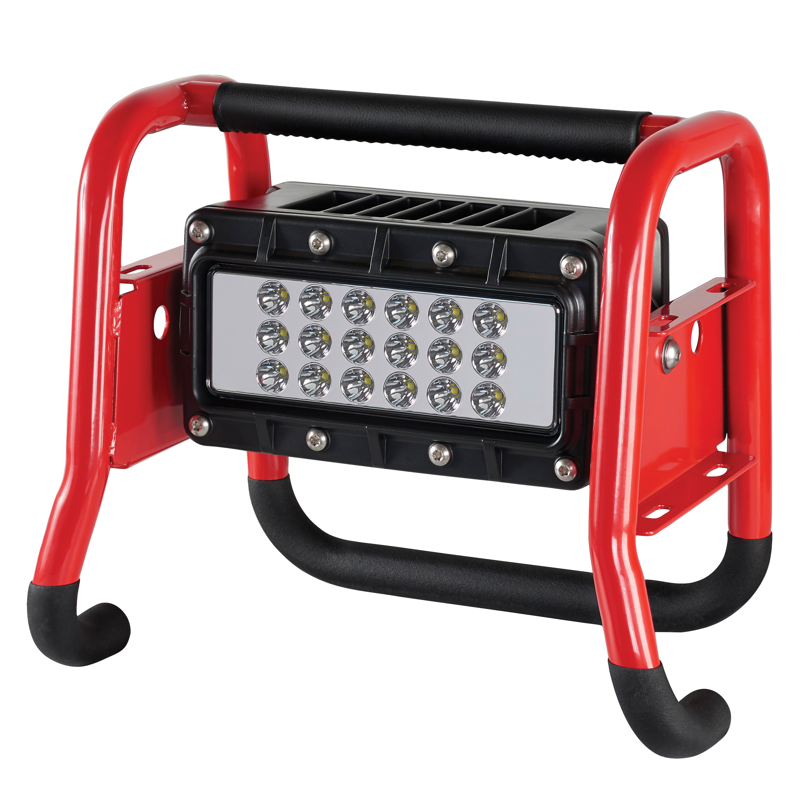 Scenelight, High Lumen Rechargeable Stackable Flood, Series: Portable Scene Light II, LED Lamp, 2300 Low Lumens, 10000 High Lumens , 50000 hr Average Life, IPX7 Enclosure, Frame Mounting, Thermoplastic, Red, 16 in L x 11 in W x 12 in H Dimensions