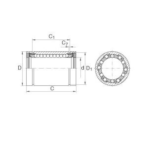 Linear Ball Bushing Bearing, Series: KBZ..-PP, 1/2 in Shaft Dia, 7/8 in Outside Dia, 7/8 in Height, 1-1/4 in Length, 7/8 in W, Closed Closure, 115 lbf Dynamic/176 lbf Static, Chrome Steel Bearing, Buna-N Seal, Linear Lube Lubrication, -4 to 176 °F