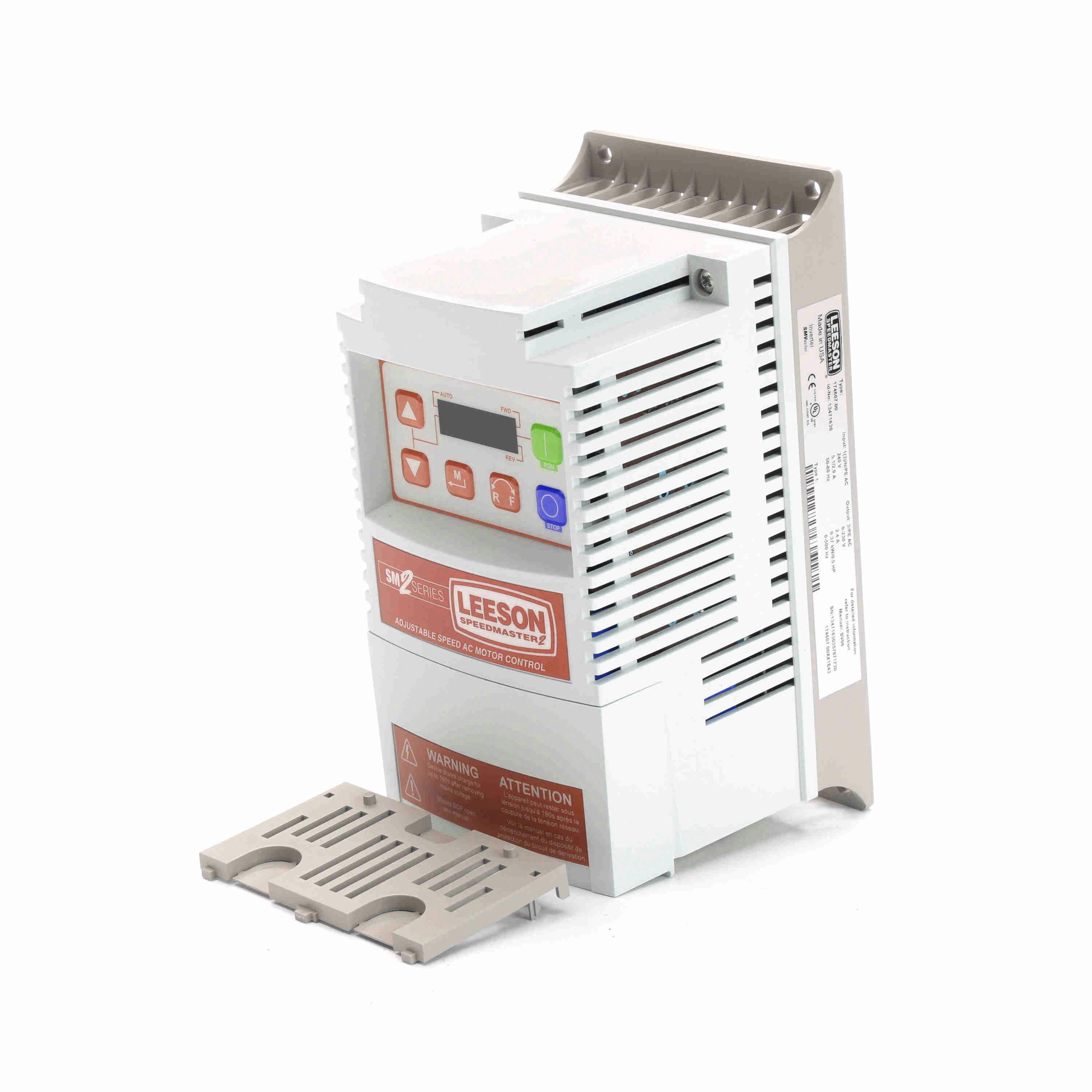 VFD Vector, 3-Phase, Series: SM4, 400 to 480 V, 1.1 A, 0.5 hp, 6.28 in Width, 4.47 in Depth, 8 in Height, NEMA 4/IP65 Enclosure, 4 Digit Display