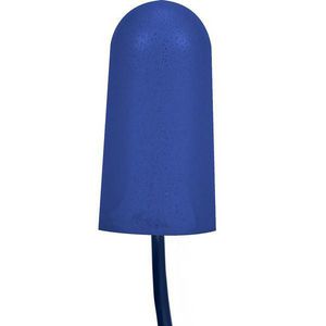 Ear Plug, Corded Design, 32 dB Noise Reduction, Bullet Shape, Universal Size, Blue Plug, Polyurethane Foam Plug, Disposable/Reusable: Disposable