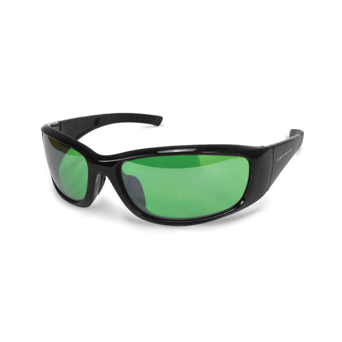 Glasses, Indoor Farming, Universal Size, Hard Lens Coating, LED Grow Green Mirror Lens, Full-Frame, Black Frame, Yes % UV Protection, Specifications Met: ANSI Z87.1