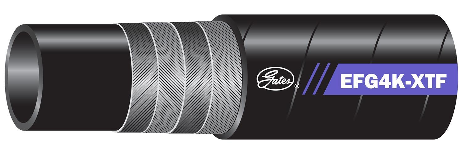 Hydraulic Hose, Standard, Series: EFG4K, 0.75 in ID, 1.21 in OD, 200 ft. Length, 4000 psi Working, -40 to 250 °F, Nitrile, Black, Import