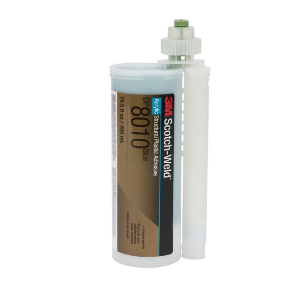 Structural Plastic Adhesive, 2-Part Regular, Duo-Pak Cartridge Container, 490 mL Container, Acrylic Base