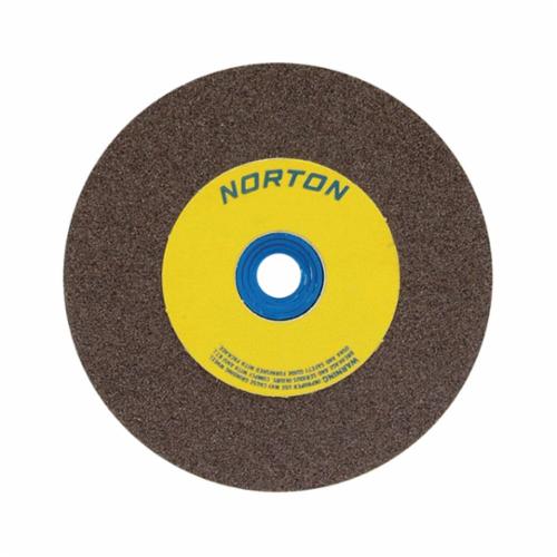Bench and Pedestal Grinding Wheel, Straight, 8 in Wheel Dia, 1 in Wheel Thickness, 1 in Center Hole, 60/80 Grit, Medium Grade, Aluminum Oxide Abrasive, 3600 RPM Maximum, Vitrified Bond, Brown Wheel, Wheel Type Number: Type 1