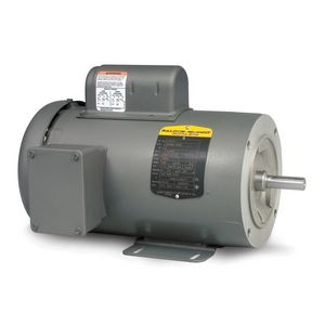 AC Motor, 0.33 HP, 115/208/230 VAC, 6/3.6/3 A, 60 Hz Frequency, 1 ph, 1725 RPM Speed, 1 Speed, Totally Enclosed Fan Cooled Enclosure, 56C Frame, 5/8 in Shaft, Reversible Rotation, 1.35 Service Factor, Ball Bearing, 1 ft-lb Torque, C-Face Foot Rigid Base Mounting, 40 to 76 C°, Insulation Class: Class B, Steel, 11.35 in L x 8.97 in W Dimensions