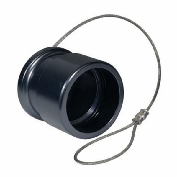 Diesel Fuel Receiver Cap, Cap Fitting/Connector, 2 Inch Nominal, FNPT End Style, Anodized Aluminum/Stainless Steel