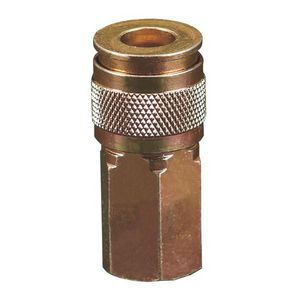 Coupler, Universal, 1/4 in Nominal, Push-to-Connect x FNPT End Style, Steel, Zinc Plated