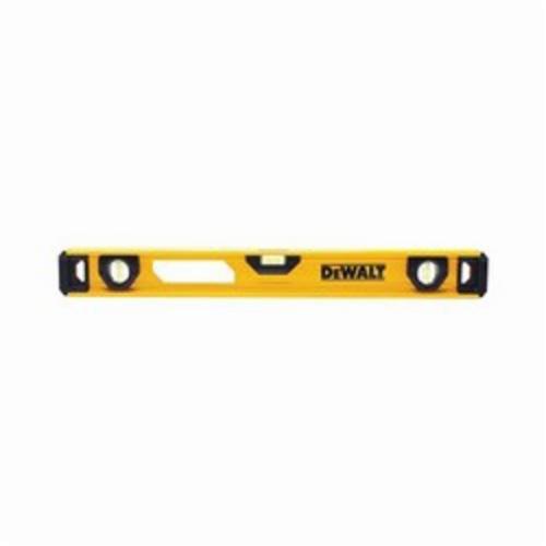 I-Beam Level, Non-Magnetic Premium, 0.0005 in Accuracy, 24 in Length, 3 in Width, 3 Vials, Vial Positions: (1) Level/(2) Plumb, Acrylic Vial, Block Vial, Aluminum, Matte, Black/Yellow