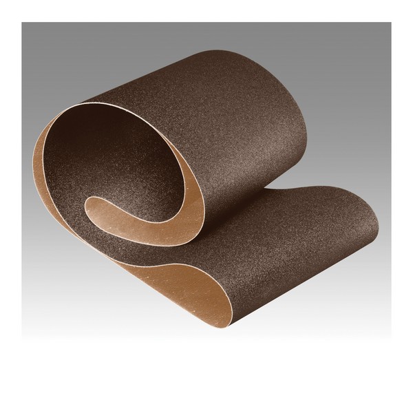 Surface Conditioning Belt, Film Backed, 60 in Belt Length, 19 in Belt Width, Coarse Grade, Aluminum Oxide Abrasive, Nylon Film Backing, Brown, Applicable Materials: All Metals