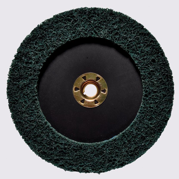 Non-Woven Abrasive XT Pro Disc, Clean and Strip Extra Cut, 4-1/2 Inch Diameter Disc, Type 27 Attachment, Extra Coarse Grade, Aluminum Oxide Abrasive, Fiber Backing, 13300 RPM Maximum