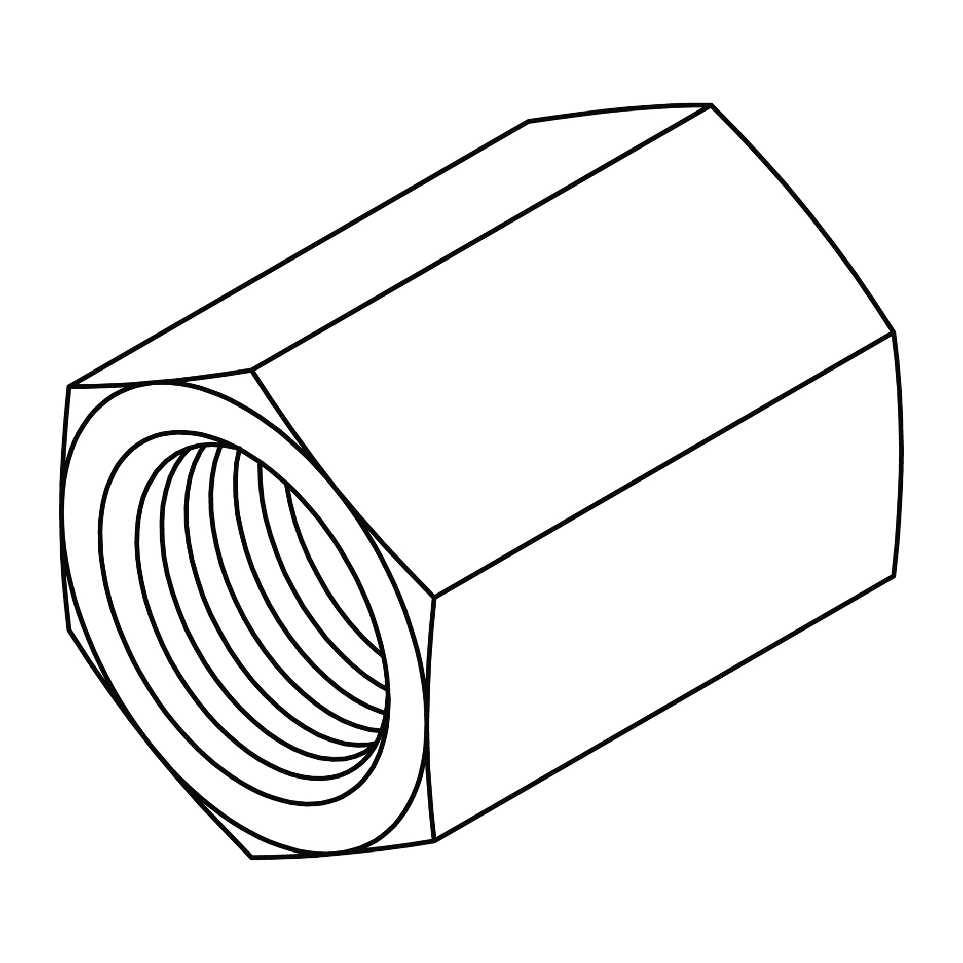 BSPP Coupling, Straight, Series: 3425, 1-1/2-11 Nominal, Female BSPP End Style, Steel, Import