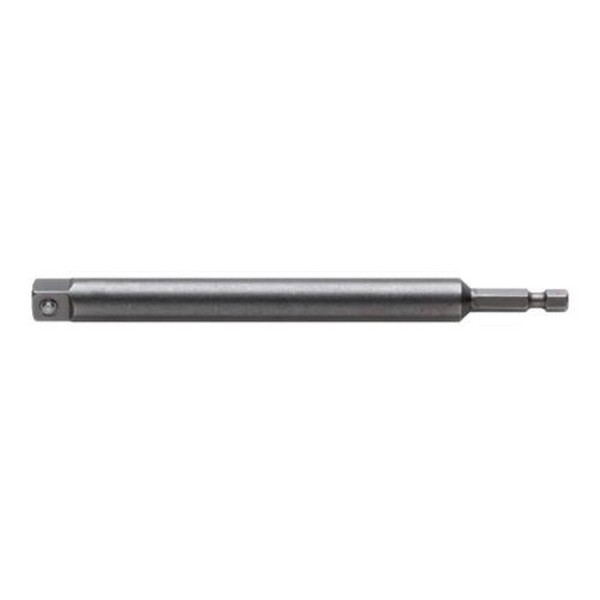 Extension Socket Adapter, Pin Lock, Measurement System: Imperial, Hex x Male Square Drive, 1/4 in Male Drive, 4 in Overall Length, Male x Male Adapter Style, Forged Steel, Black Oxide