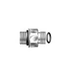 Hydraulic Flange Adapter, British to SAE, Series: G62, 3/4-14 x 3/4-12 Nominal, Male BSPP with O-Ring x Male Flat-Face O-Ring End Style, 6000 PSI Pressure, Steel