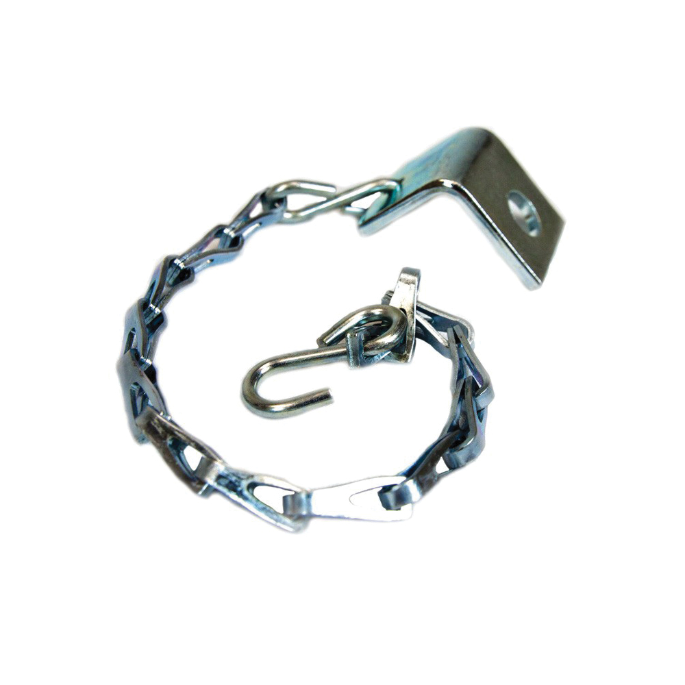 Chain and Clip Assembly, For Use With: 26750 55 gal Safety Drum Cover, Steel, Zinc Plated, Silver
