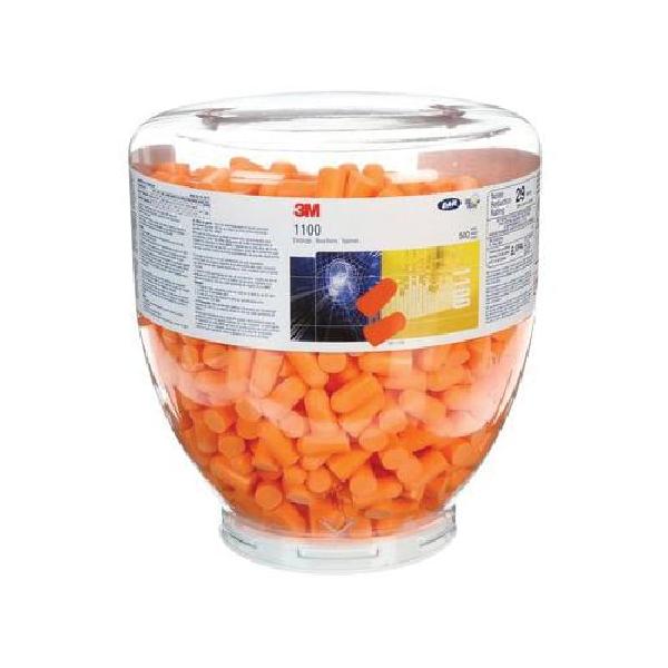 Earplugs, Uncorded, Series: E-A-R Classic, 29 dB Noise Reduction, Taper Shape, R Size, Orange Plug, Polyurethane Foam Plug