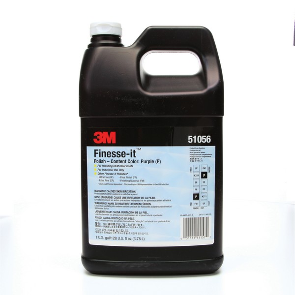 Polishing Compound, 1 gal Container, Bottle Container, Purple, Applicable Materials: Acrylic, Clear Coat, Glass, Gelcoat, Industrial Paint, Lacquered Wood, Solid Surfaces and Powder Coat