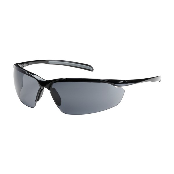 Protective Glasses, Dual Lens Lightweight, Series: Commander™, Universal, Anti-Fog/Anti-Scratch Lens Coating, Gray Lens, Semi-Rimless, Glossy Black Frame, Polycarbonate/EVA Frame, Polycarbonate Lens, 99.9 % UV Protection, Bayonet Temple, ANSI Z87.1+,