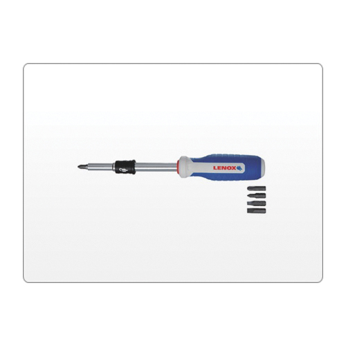 Multi-Bit Driver, Extending, Measurement System: Imperial, Phillips®/Slotted Bit, 6 Piece, Magnetized Tip: Yes, Metal
