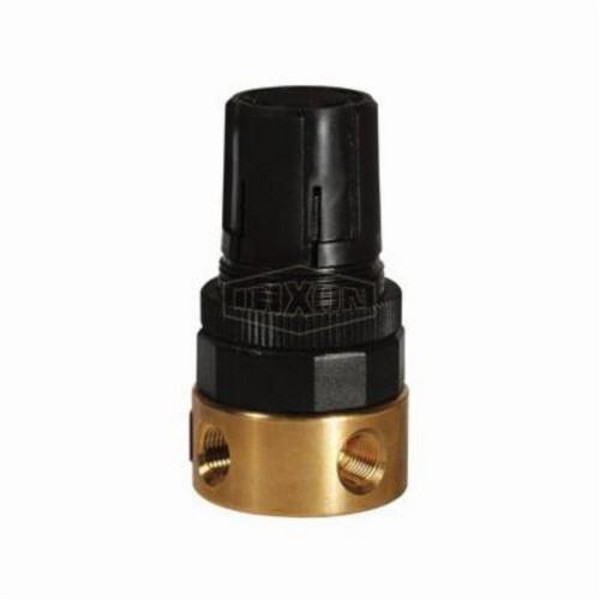 Miniature Water Regulator, RB3 Series, 1/8 Inch NPT/BSPP-G, 11 scfm, 2 to 125 psig Adjustable, 40 to 125 °F, Brass