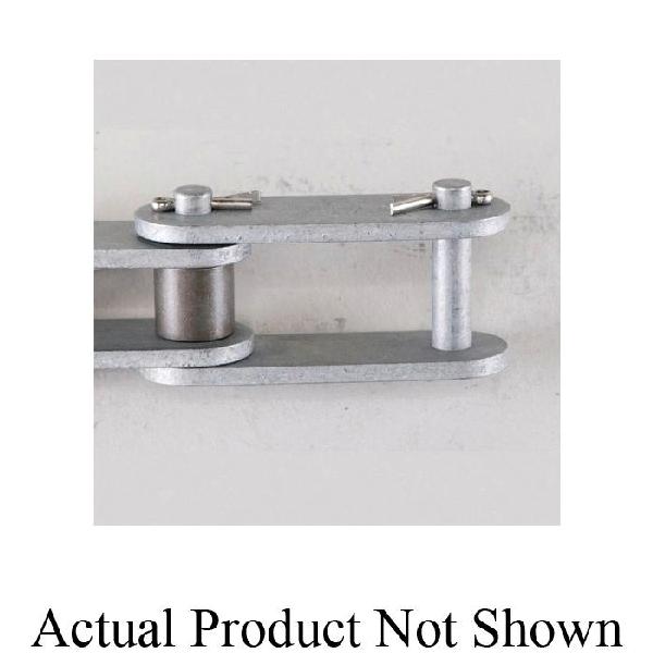 Connecting Link, Double Pitch Standard, C2080H Chain, 2 in Pitch, 1.543 in Overall Width, 0.313 in Pin Dia, 0.906 in H Link Plate, 0.157 in THK Link Plate, Carbon Steel