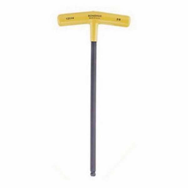 Hex Key, Ball End, Measurement System: Metric, 6 mm Tip, 25° Working, Ergonomic Grip/T-Handle Handle, 102 mm Width Handle, Solid Steel Handle, Protanium® High Torque Steel Blade, Protanium® High Torque Steel, ProGuard™, Red