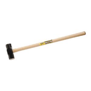 Sledge Hammer, 35 in Overall Length, 2-5/8 in Face Dia, 12 lb Head, Forged Steel Head, 7-1/2 in Head Length, Hickory Wood Handle