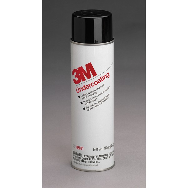 Paintable Undercoating, 16 oz Container, Aerosol Can Container, Liquid Form, Black, Chemical Composition: Asphalt, Calcium Carbonate, Toluene, Propane, Medium Aliphatic Solvent Naphtha, Butane, Aluminatesilicate, Quartz Silica, Methyl Alcohol, 20 min