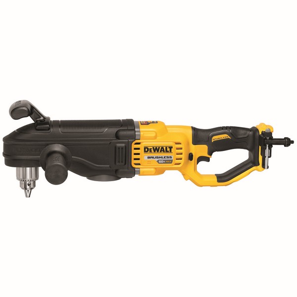 In-line Stud and Joist Drill, Brushless Right Angle, Tool, 1/2 in Chuck, Keyless Chuck, 0 to 400/0 to 1320 RPM Speed, 2 Speed, 60 VAC, Yellow, 21.3 in Overall Length, 6.95 in H Dimensions