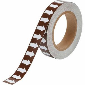 Arrow Tape, Permanent Acrylic, White, 1 in Width, 30 yd Length, 0.004 in Thickness, B-946 Vinyl