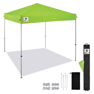 Emergency Tent, Lightweight, Series: 6010, 10 ft Length, 10 ft Width, 14 ft Height, 210D Polyester, Lime, 44 lb