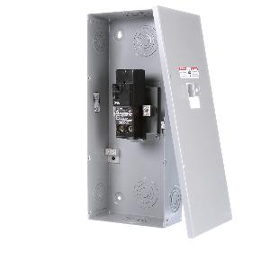 Circuit Breaker Enclosure, 1-Phase 3-Wire, 8-1/2 in Width, 4 in Depth, 19-3/8 in Height, NEMA 1, QN/QNH/HQN Frame, 2 Pole, 200 A, 120/240 VAC, Combination Mount, Aluminum