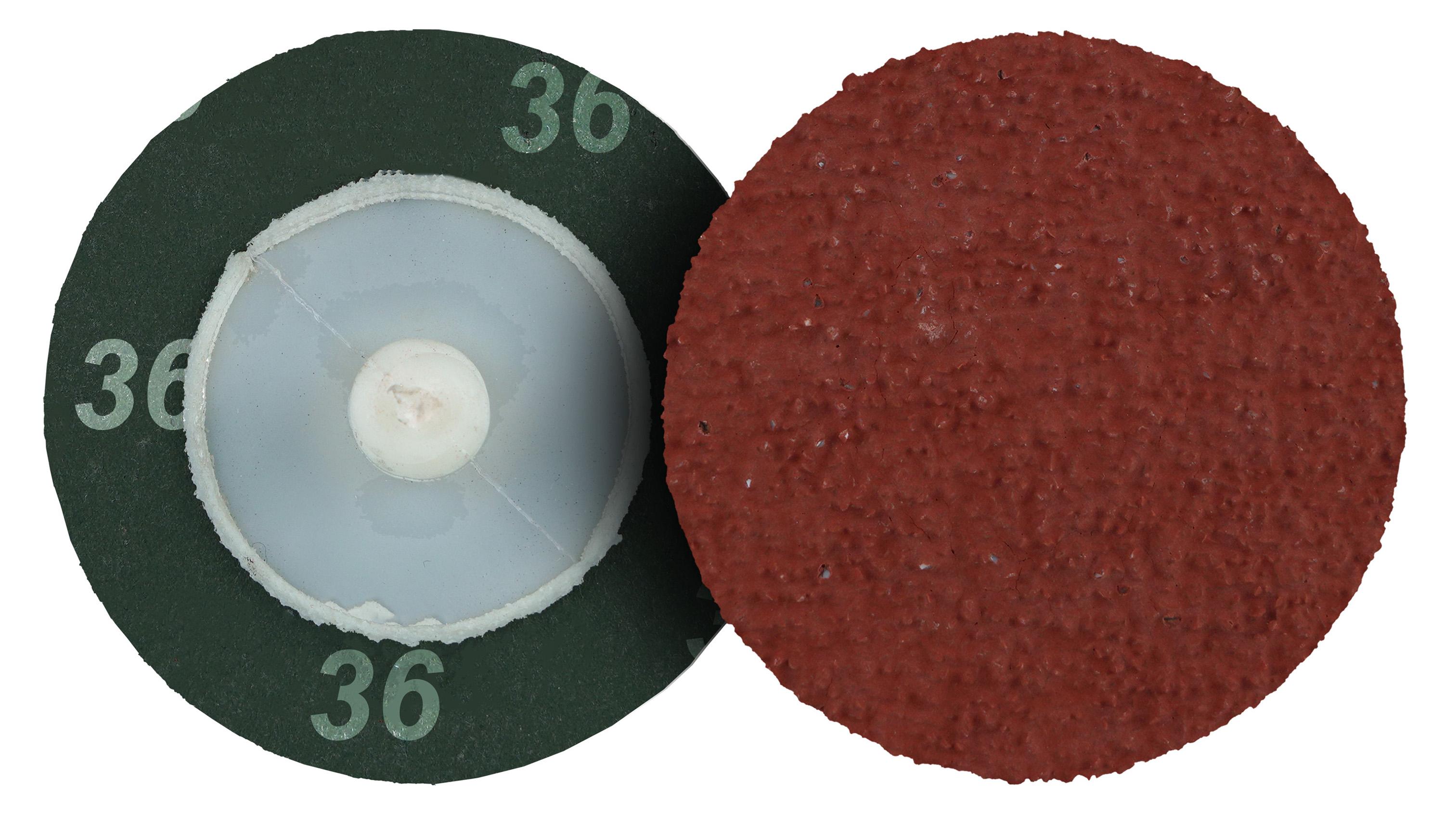 Blending Disc, Type R Attachment, 2 in Diameter Disc, Ceramic Alumina Abrasive, 36 Grit, 25000 RPM Maximum