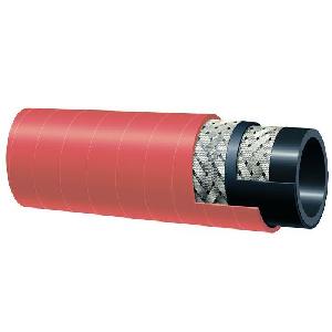 Braided Steam Hose, Series: T340AH, 1/2 in Nominal, 100 ft Length, 270 PSI Working, -40 to 175 F, EPDM, Red, Import