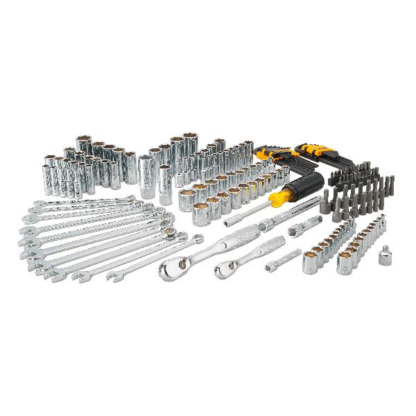 Mechanics Tool Set, 172 Piece, Molded Case Tool Storage, Insulated: No, Polished Chrome
