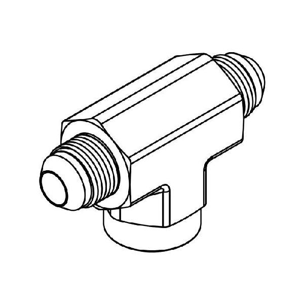 Branch Tee, Series: 2602, 7/16-20 x 7/16-20 x 1/8-27 Nominal, 37 deg Male JIC x 37 deg Male JIC x FNPT End Style, 316 Stainless Steel