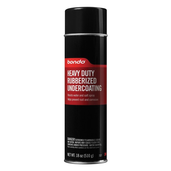 Rubberized Undercoating, 18 oz Container, Can Container, Liquid Form, Black, Chemical Composition: Asphalt, Calcium Carbonate, Toluene , Propane, Mineral Spirits, Butane, Aluminum Silicate, Methyl Alcohol, Quartz Silica, 4 to 6 hr Curing, 440 g/L VOC