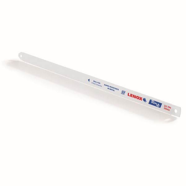 Hacksaw Blade, 12 in Blade Length, 1/2 in Blade Width, 0.023 in Blade Thickness, Bi-Metal Blade, 24 TPI, Tuff Teeth, HSS Cutting Edge, Medium Metal Material Application