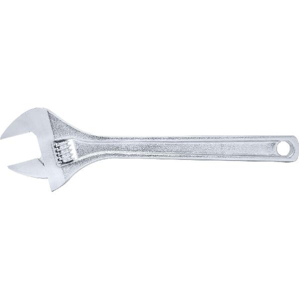 Wrench, Adjustable Wrench, 1-7/8 in Wrench Opening, 15 in Overall Length, Yes Tether Ready, Specifications Met: ASME B107.100-2010, AS4984A, Measurement Scale Included: No, Alloy Steel, Polished Chrome