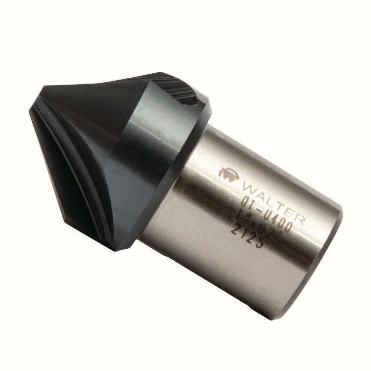 Countersink, Drill, 1-1/2 in Diameter Body, 1-3/4 in Overall Length, Weldon Shank, 3/4 in Shank Diameter, 82° Included Angle, HSS
