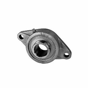 Ball Bearing Unit, Normal Duty, Series: Silver SUCSF 200, 3/4 in Bore, 3.54 in Bolt Center-to-Center Length, 2-Bolt/Solid Base Flange Mounting, 4.45 in Overall Length/Diameter, 1.31 in Overall Depth, 2.36 in Overall Height, Set Screw Locking Device,